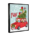 thumbnail image 3 of Stupell Industries Oh What Fun Holiday Car Graphic Art Jet Black Floating Framed Canvas Print Wall Art, Design by Arrolynn Weiderhold, 3 of 6