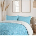 thumbnail image 6 of Ambesonne Mosaic Duvet Cover Sets, Monochrome Minimal Triangles, 2-Queen, Aqua Ceil Blue, 6 of 7