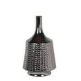 thumbnail image 1 of Privilege Small Hammered Dark Chrome Ceramic Decorative Vase 26077, 1 of 1