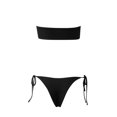 thumbnail image 3 of KaLI_store High Waisted Swimsuits for Women Womens High Waisted Bikini Sets Tie Knot Two Piece Swimsuits Floral Print Cutout Bathing Suits Black,S, 3 of 5