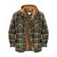 thumbnail image 1 of Mens Warm Quilted Lined Cotton Jackets With Hood Button Down Zipper Long Sleeve Plaid Jackets zhangyuxiang LED, 1 of 2