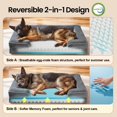 thumbnail image 2 of Sofá cama para perros OhGeni, sofá ortopédico con forma de gato grande, espuma viscoelástica, 2 of 8