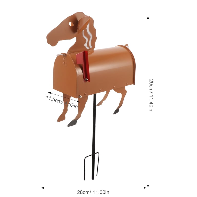 MLINS Horse Mailbox Vintage Mailbox Iron Mailbox Office 29.00X28