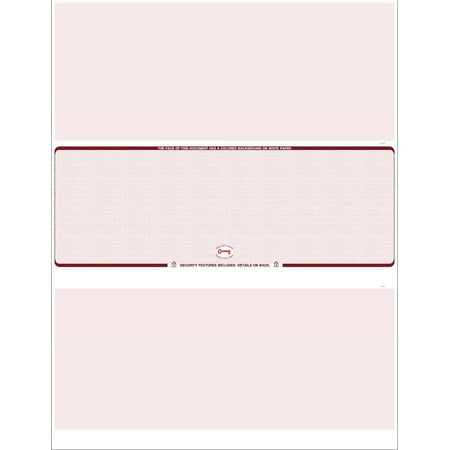 Blank Check Stock - 250 Blank Computer Check Stock - Check in Middle - Linen Burgundy