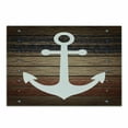 thumbnail image 1 of Marine Cutting Board, Boat Themed Anchor Marine Nautical Antiqued Rustic Wooden Western, Decorative Tempered Glass Cutting and Serving Board, Small Size, Brown White, by Ambesonne, 1 of 1