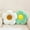 White Green, variant on HonorHut 2 Pcs Flower Shaped Throw Pillow 13.7Inch Cute Daisy Floor Seat Cushion for Bed Sofa Couch Home Decor Bedroom Living Room Chair White Green