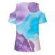thumbnail image 3 of Camisas de Manga Corta para las Mujeres Blusa de Cuello Redondo de Impresión Casual, Top de Algodón de Imitación Ligero para el Hogar, el Uso Diario Y las Cuatro Estaciones, 3 of 4