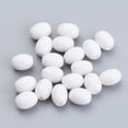 thumbnail image 3 of 50 g Opaque Acrylic Beads Oval White 9x7mm Hole: 2mm 199pcs/50g, 3 of 3