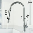 thumbnail image 6 of VIGO Bristol Single Handle Pull-Down Sprayer Kitchen Faucet in Stainless Steel, 6 of 14