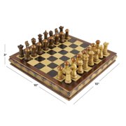 DecMode 10 x 3 Brown Polystone Chess Game Set, 1-Piece