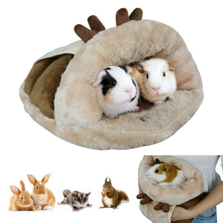 KANCOKIT Guinea Pig Hideout Small Animal Guinea Pig Bed Cuddle Cave Warm Fleece Cozy House Bedding Sleeping Cushion for Chinchilla Sugar Glider Rat Rabbit Cage Accessories Birthday Gift