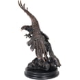 thumbnail image 2 of Ebros 25"H Majestic Bald Eagle Swooping Over Tree Electroplated Resin Statue, 2 of 7