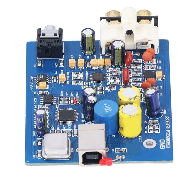 High-Performance External DAC Sound Card with SA9023 ES9018K2M Chip, 24-Bit 96KHz HiFi Audio Decoder Module, Wide Sampling Rate Support, 2VRMS Output, Durable PCB Design for Enhanced Sound Quality