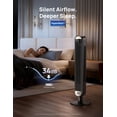 thumbnail image 6 of DREO 42" Tower Fans for home, Standing Bladeless Fan with Remote, 90° Oscillating Fan with LED Display, 12H Timer, 6 Speeds, 4 Modes, 26 ft/S High Velocity, Ultra Quiet Bedroom Fans, 6 of 7