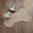 thumbnail image 2 of VHC Brands Indoor/Outdoor Pet Food Mat Placemat for Food Water Bowl for Dogs Cats Kitchen Bone Rug (Natural, Medium), 2 of 5
