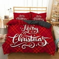 thumbnail image 7 of Merry Christmas Bedding Set Queen Size Christmas Reindeer Cover 3 Pieces Comforter Cover Set Snowflake Bedding Cover Quilt Cover with Zipper Closure (1 Duvet Cover, 2 Pillowcase), 7 of 7