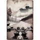 thumbnail image 1 of Letrero de hojalata vintage de motocicleta "Ride Free", póster vintage de metal retro, letrero de arte de pared, decoración vintage, 1 of 7