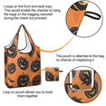 thumbnail image 4 of 5 Pack Foldable Shopping Bag,Classic Halloween Pumpkin Pattern Reusable Grocery Bags with Pockets,Large Reusable Tote Bags with Handles Waterproof & Lightweight, 4 of 6