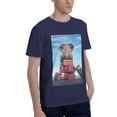 thumbnail image 2 of Bingfone Elephant Sits Men'S Loose Fit Short-Sleeve Pocket T-Shirt, 2 of 7