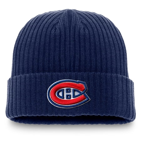 Men's Fanatics Navy Montreal Canadiens Core Primary Logo Cuffed Knit Hat
