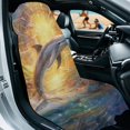 thumbnail image 3 of XYZCANDO Dolphin Splash Art Car Seat Cover Towel Non-Slip for Workout Travel Running, Easy to Install Washable Car Seats Towel Protector Sweatproof, 3 of 11