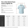 thumbnail image 3 of Picia Blue and White Squares Men's Linen Shirts Short Sleeve Cuban Beach Shirts Casual Shirts Button Down Shirt for Men Beach Summer Wedding Shirt-, 3 of 7