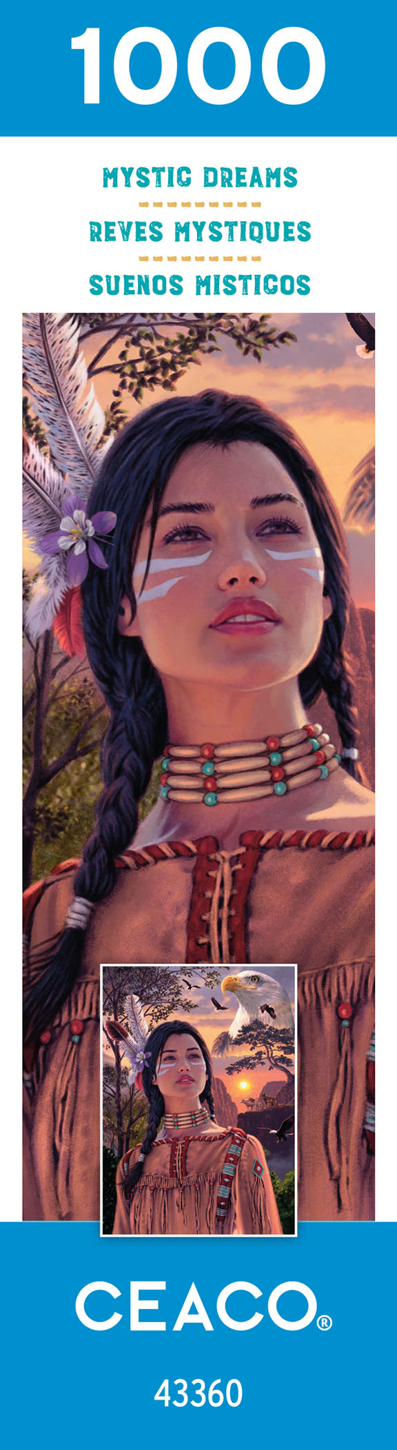 Ceaco 1000-Piece Native American Mystic Dreams Interlocking Jigsaw Puzzle