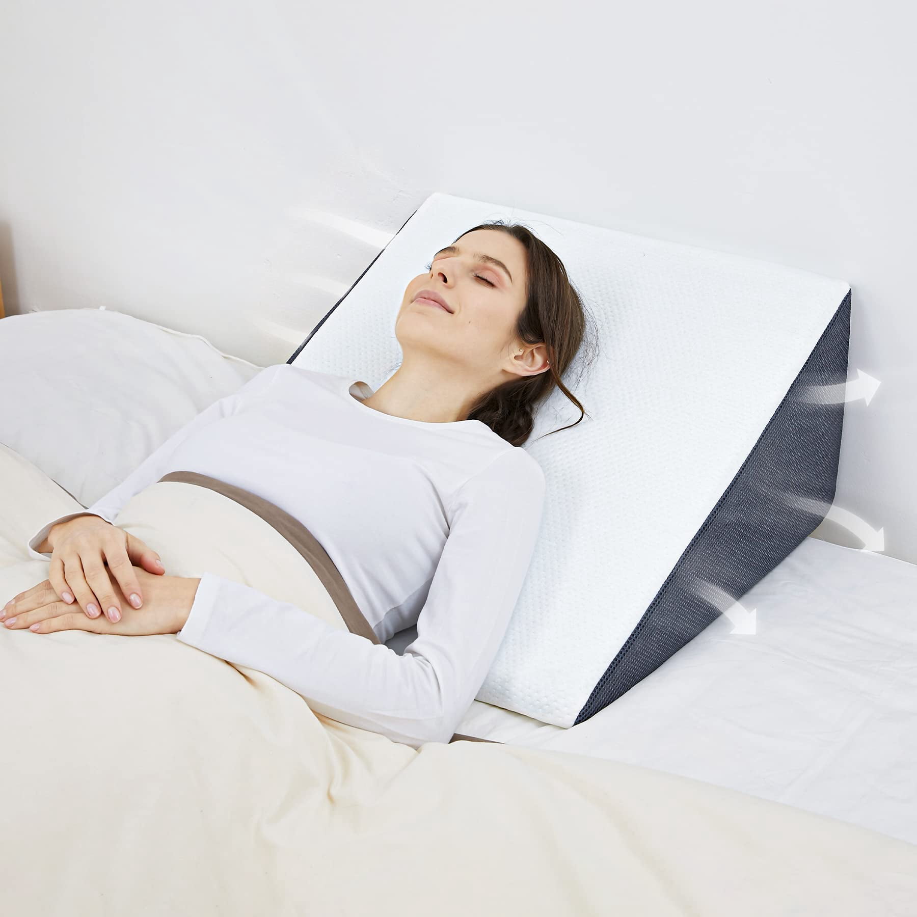 Wedge Pillow for Sleeping Side Sleeper Support Back Pain Relief Post Surgery Pregnancy Ankle Elevation Bed Positioner