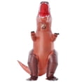 thumbnail image 3 of Seasons Adults T-Rex Inflatable Costume Fancy Dinosaur Dress Halloween Costume, One Size Fits Most, 3 of 7
