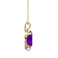 thumbnail image 3 of SuperJeweler 3/4 Carat Oval Shape Amethyst Necklace In 14K Yellow Gold Over Sterling Silver, 18 Inches For Women, 3 of 5