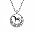 thumbnail image 1 of Caballo blanco y negro animal Collares Colgante Retro Moon Stars Jewelry Unbranded M, 1 of 3