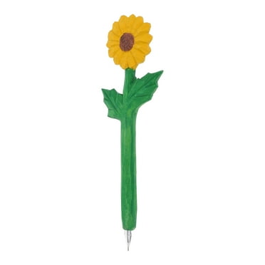 MLINS Fancy Wooden Sunflower Pen For Office Decor Beautiful Writing Pen Funny Wood Pen For Men Reusable Pen Smooth Writing Pen For Journaling