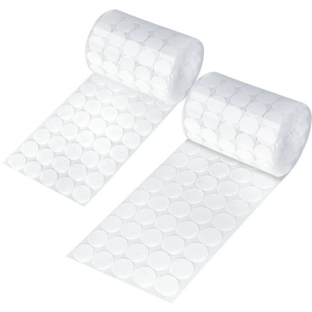 Self Adhesive Dots, Strong Adhesive 1280pcs(640 Pairs) 0.39 Inch Round Adhesive Strips, Small Circle Dots, Sticky Back Tapes for Home Classroom Office