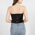 thumbnail image 3 of Umfun Women's Scene-Stealing Sequin Tube Top - Sparkly Glitter Crop Top, Dazzling Strapless Bandeau for Night Out, Rave & Daily Wear, 3 of 9
