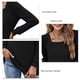 thumbnail image 3 of Camiseta de cuello cuadrado, camiseta de cuello cuadrado para mujer, camisetas de cuello cuadrado, camisetas de cuello cuadrado de manga larga, diseño exquisito, 3 of 7