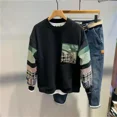 thumbnail image 5 of Sudadera con cuello redondo y estampado de cuello redondo para hombre, ropa cálida vintage de los años 90, ofertas de algodón, novedad, jersey para hombre, tallas grandes, diseño emo, 5 of 5