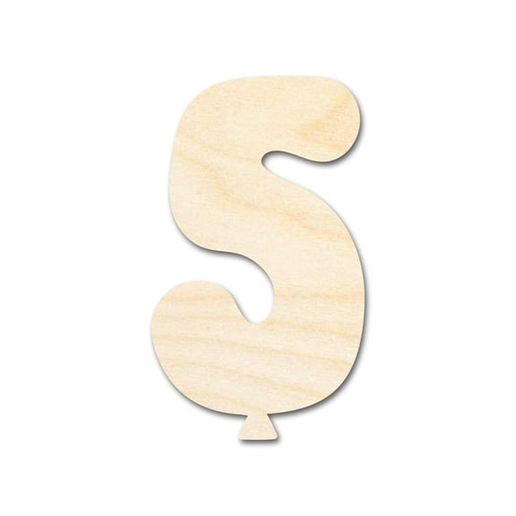 Unfinished Wood Balloon Number 5 Shape 3" / 1/8"