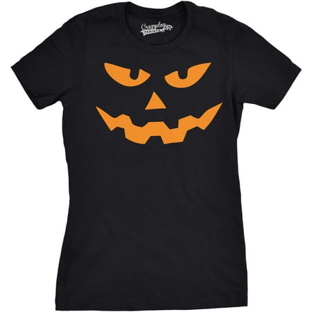 - Crazy Dog T-shirts Womens Triangle Nose Pumpkin Face Halloween Tee