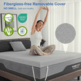 thumbnail image 2 of Full Size Extra Firm Mattress, 4 Inch Memory Foam Mattress, Cooling Gel Bamboo Charcoal Mattress for Pain Relief, High Density Firm Mattress with Removable Cover, Certified in the USA., 2 of 7