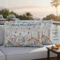 thumbnail image 2 of Outdoor Pillow Covers 20x12 Set of 2, Blue Beige Starfish Coastal Waterproof Patio Throw Pillow Covers for Couch Sofa Chair, Nautical Summer Beach Ocean Decorative Pillowcases for Throw Pillows, 2 of 9