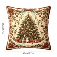 thumbnail image 2 of 2D Christmas Throw Pillow Cover, Xmas Pillow Case, Sofa Bedroom Home Holiday Decor, 17.71 in, 2 of 6