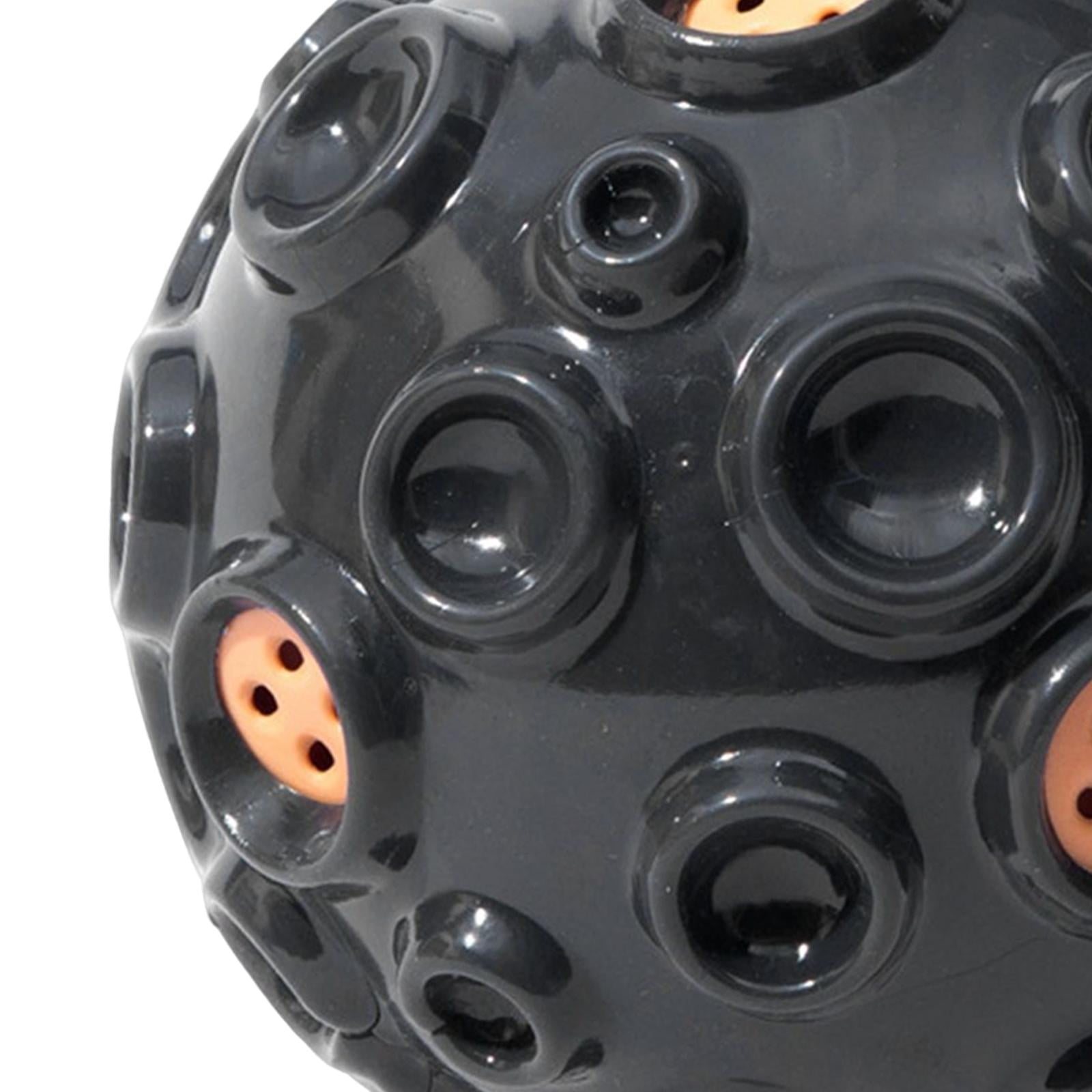 Bvdfgk Aggressive Chew Dog Toy Ball, Interactive Dog Ball with Squeaking Sound, Durable Black