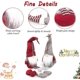 thumbnail image 3 of Paquete de 3 adornos navideños de peluche de gnomos - Adornos de duendes de Papá Noel Tomte suecos hechos a mano - Decoración navideña de gnomos para el hogar, restaurantes y oficinas., 3 of 5