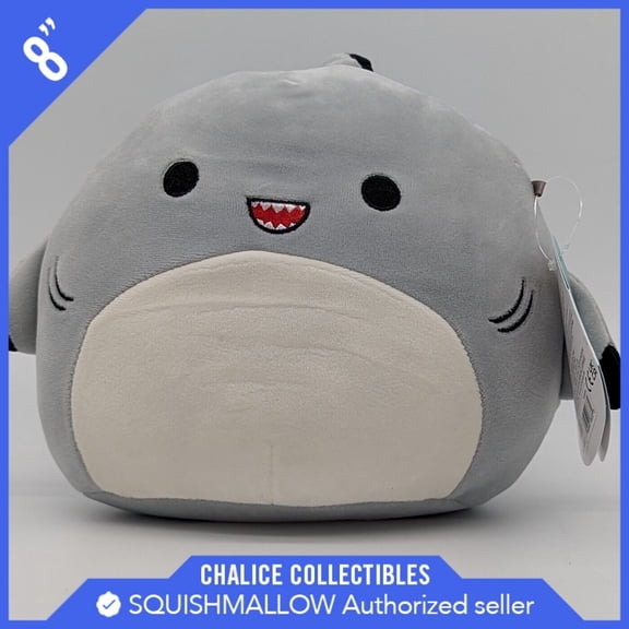 Squishmallow Kellytoy Perfect Pair 8" Gordon the Shark Plush NWT NEW Single