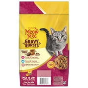 Meow Mix Gravy Bursts, Savory Chicken Flavor Mix, Gravy Filled Dry Cat Food, 3 lb. Bag