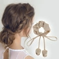 thumbnail image 2 of Unique Bargains 1 Pc Elegant Tulip Pendant Hair Scrunchies Hair Ties Khaki, 2 of 5