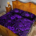 thumbnail image 4 of Hawaii King Kamehameha Duvet cover Polynesian Pattern Purple Version LT01, 4 of 5