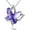 February Birthstone - Tanzanite Purple Crystal, variant on Gift Butterfly Birthstone Crystal Necklace, Silver Tone with 18u201d+2u201d Chain, Necklace for Motheru2019s Day Anniversary Birthday Gifts for Women and Daughter