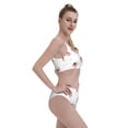 thumbnail image 5 of Daiia Umbrella Cat printed 2 piece Swimsuit Bikinis for Women High Waisted Racerback Bathing Suits Summer Tummy Control Scoop Neck Swimwear-Medium, 5 of 8