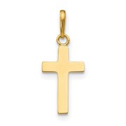 Finest Gold 14K Yellow Gold Childrens Cross Pendant